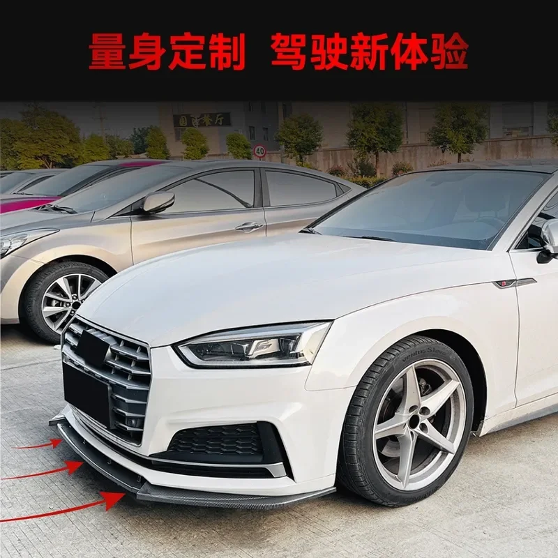 For 2017-2020 Audi A5 S5 Sline F5 Front Bumper Lip Spoiler Body Kit Surround Splitter Auto Exterior Styling Accessories