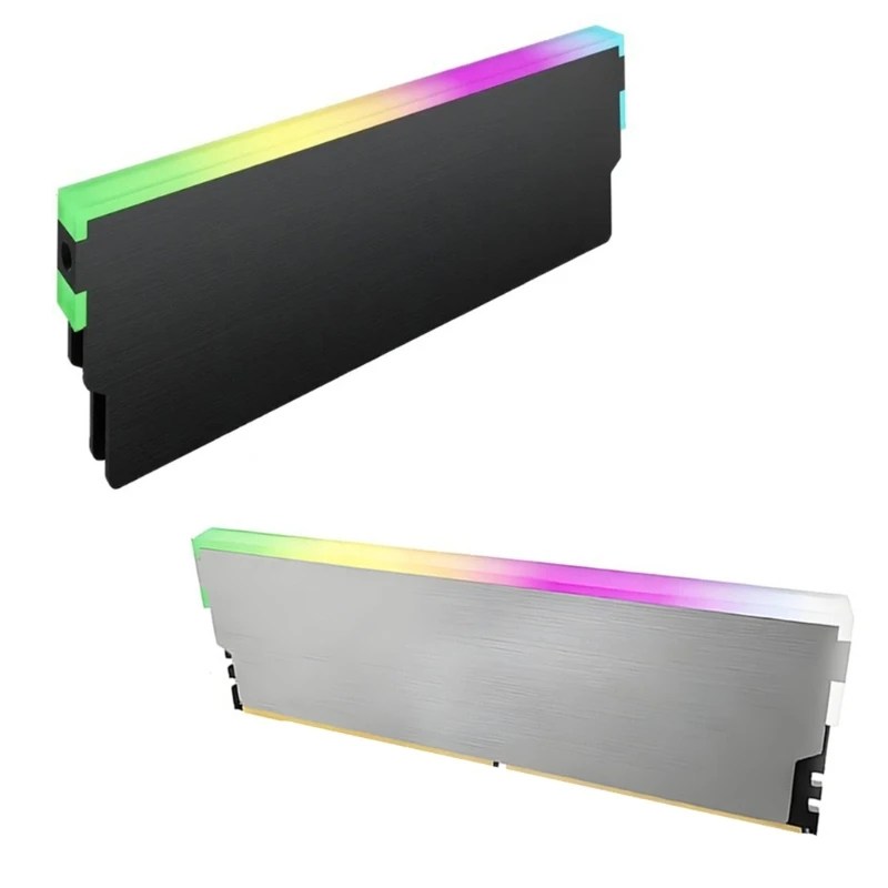 P5EA Metal Heat Spreader Coolers Set for Desktop Lighting Accent Detail