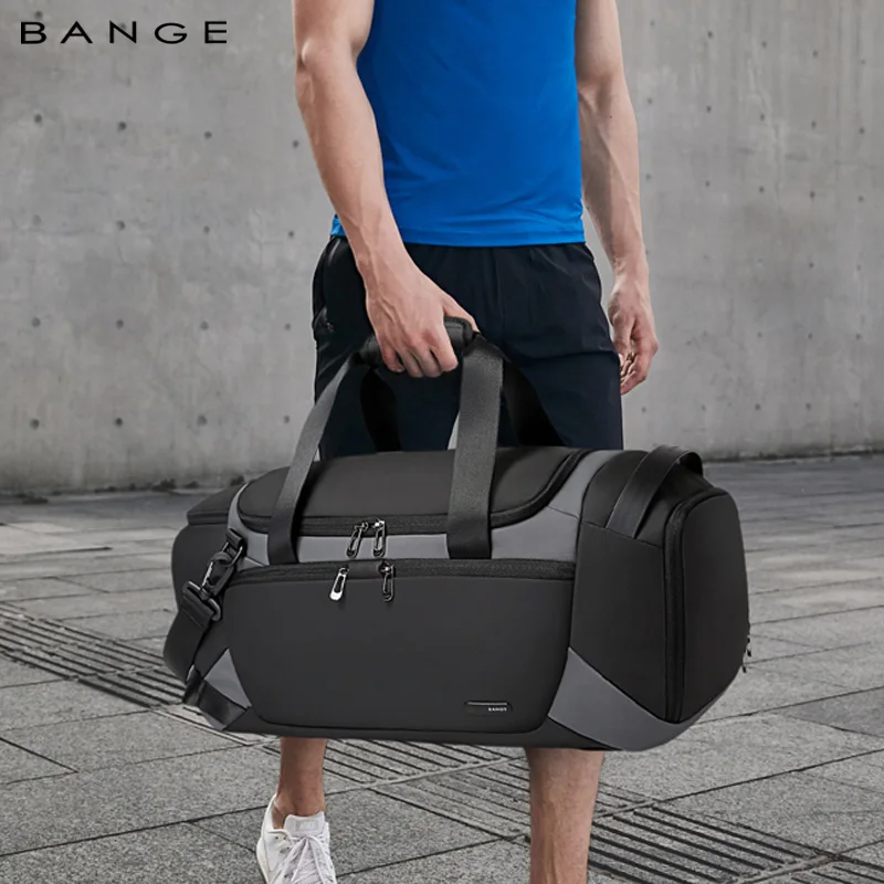BANGE Sports Gym Bag Travel Duffel Bag with Shoes Compartment for Men Women 32L Lightweight Foldable Duffel Bag Workout Handbag