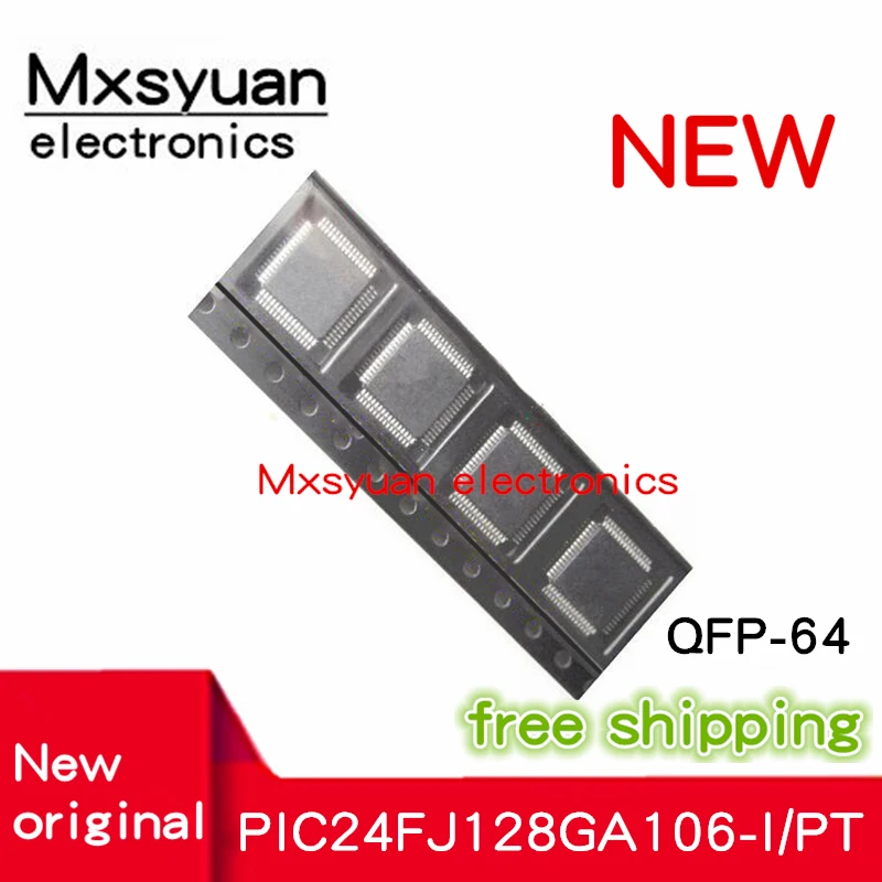 2~10pcs PIC24FJ128GA106-I/PT PIC24FJ128GA106 PIC24FJ128 GA106 IC MCU 16BIT 128KB FLASH 64TQFP