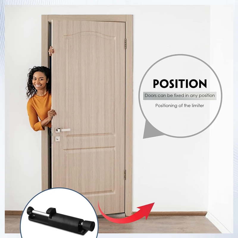 Spring Loaded Door Stopper Foot-Operated Lever Door Stop Telescope Door Stopper Adjustable Position Door Lock Holder