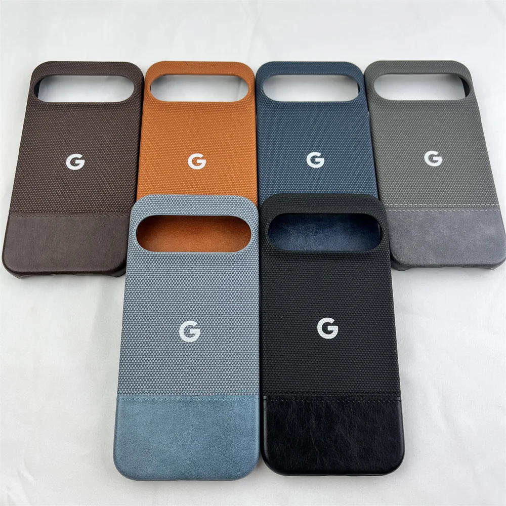 Luxuriöse Baumwoll-Leinen-Leder-Handyhülle für Google Pixel 11 10 9 Pro XL 10A 9A 8A Business SLE Einfache Stoßfeste Schutzhülle