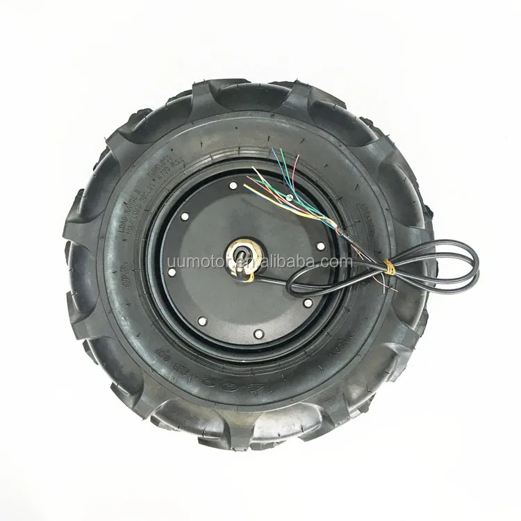 max load 250kg 1200w  brushless dc 16 inch tractor road tire single shaft servo robot hub motor