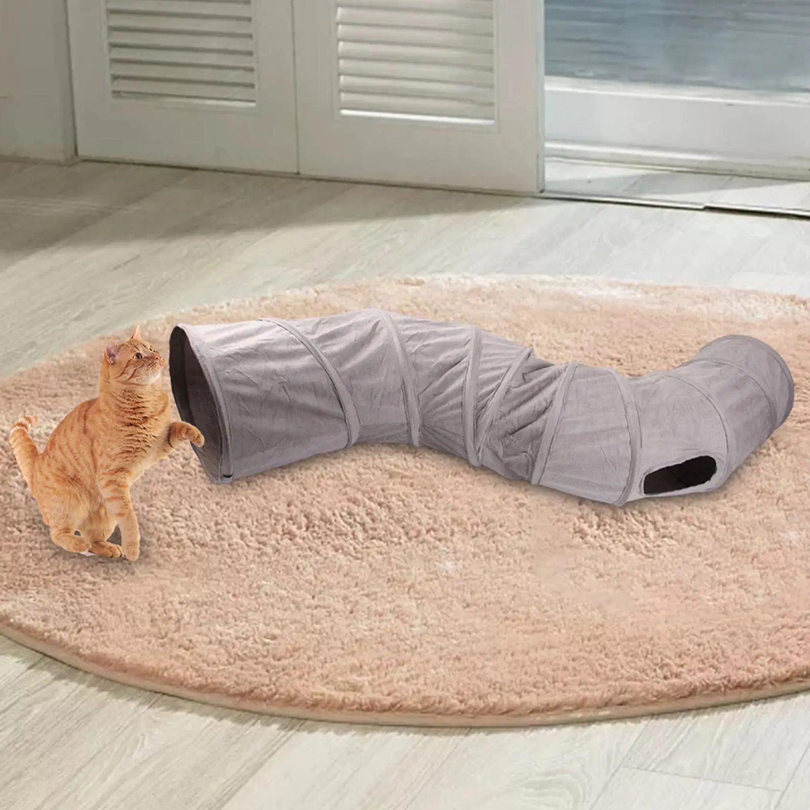 Collapsible Cat Tunnels Tube Interactive Toys Indoor for Large Cats