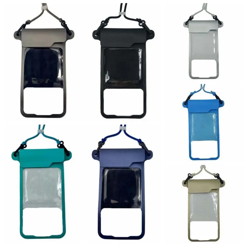 Adjustable Strap Waterproof Phone Pouch Lightweight Sealed Crossbody Dry Bag Solid Color ABS Transparent Hanging Neck Bag view 6