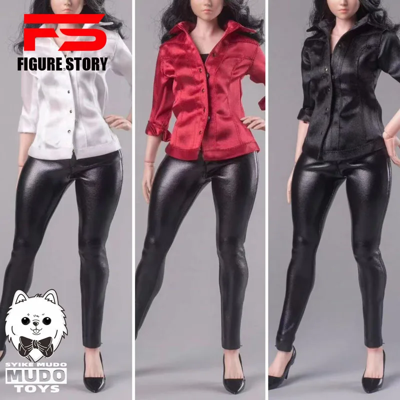 CTC-003 1/6 scale female dolls clothes shirt leather pants fit 12'' action figure body model