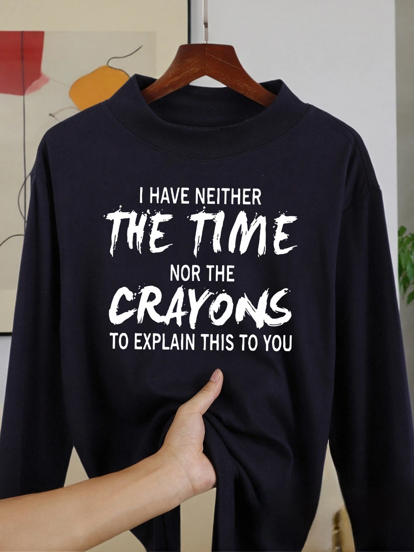 

I Don'T Have Time To Explain To You Funny Printing Autumn Male Long Sleeved Shirt Thickened Base Layer Fit Middle Collar Clothes