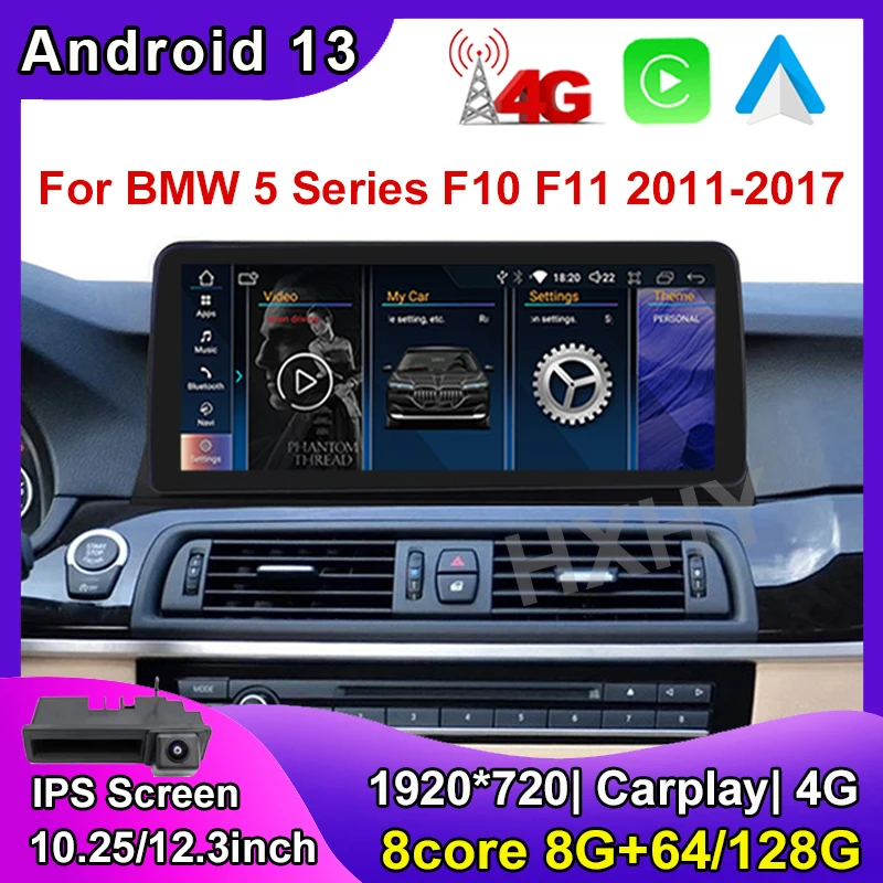 

10.25/12.3inch Android 13 Car Intelligent System Wireless CarPlay 8+128G for BMW 5Series 520i F10 F11 Autoradio Multimedia