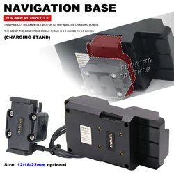 12mm 16mm 22mm Suitable for BMW R1200 R1250 R1300 F750 F850 GS CRF1000L Adventure Phone GPS Navigation Stand Wireless Charging