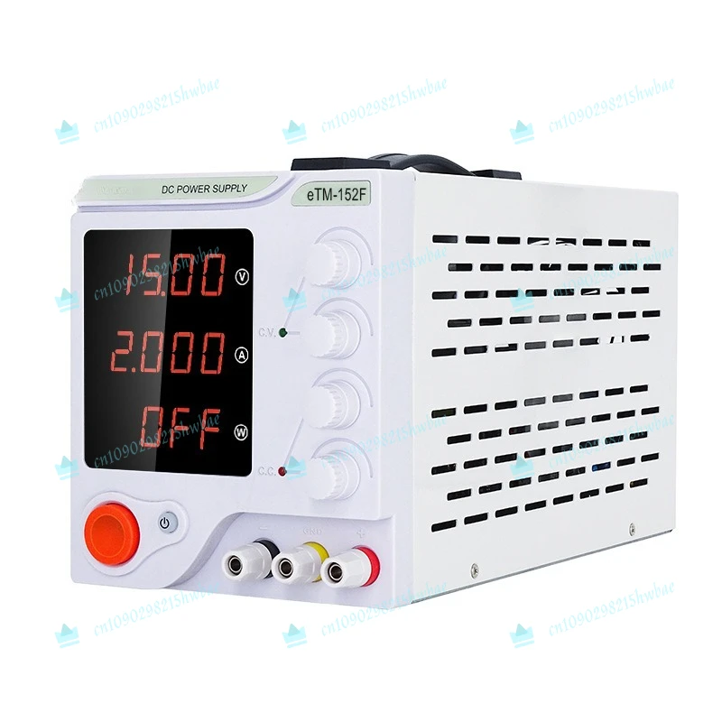 

Adjustable DC Bench Power Supply 4 Digit Display Variable Regulated For Electroplating Test Experiment Intelligent Temp Control