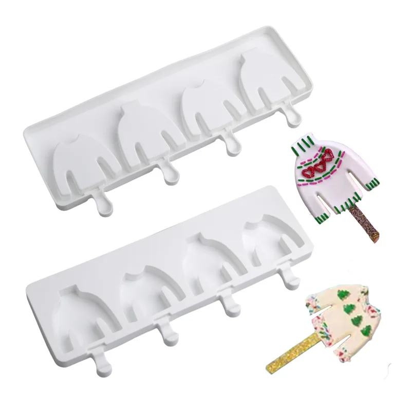 Silicone Ice Cream Mold DIY Chocolate Dessert Popsicle Moulds Tray Ice Cube Maker Homemade Tools Summer Party Supplies