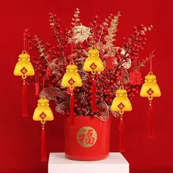 6/10pc Chinese New Year Tet Decoration 2025 Housewarming Lunar New Year Home Decor Spring Festival Fortune Fruit Hanging Pendant