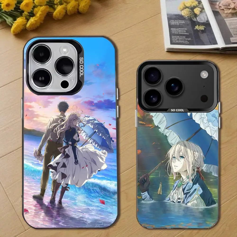 

V-Violet E-Evergarden Phone Case For iPhone 17,16,15,14,13,12,11,Pro,Max,Plus,E,Air,Mini Black Tpu Cover