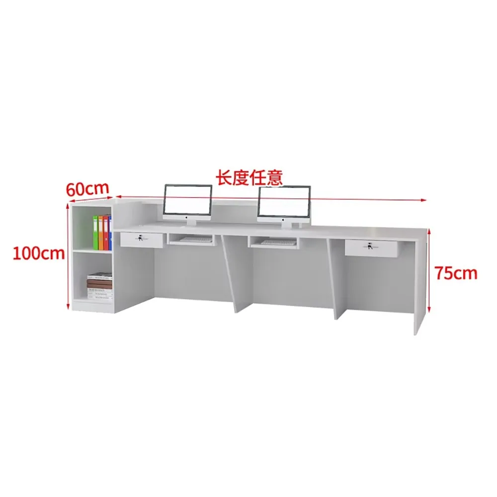 Customized Esthetics Reception Desk Nordic Unique Simple Luxury Reception Desk Modern European Comptoir Commercial Furniture