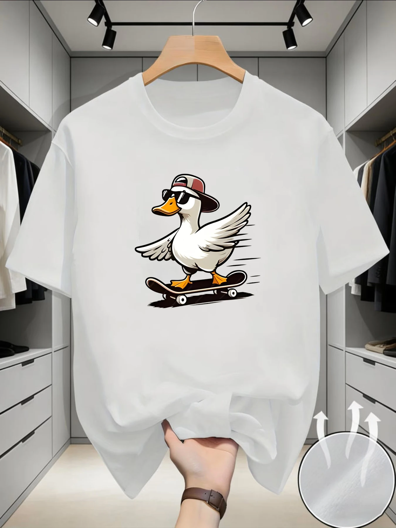 2026 New Summer men's short-sleeved American design printed T-shirt casual sports versatile top