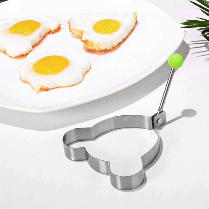 Disney Anime Mickey Mouse Stainless Steel Mold Kawaii Mickey Fried Eggs Mold Cartoon Cookie Cake Mold Kitchen Supplies