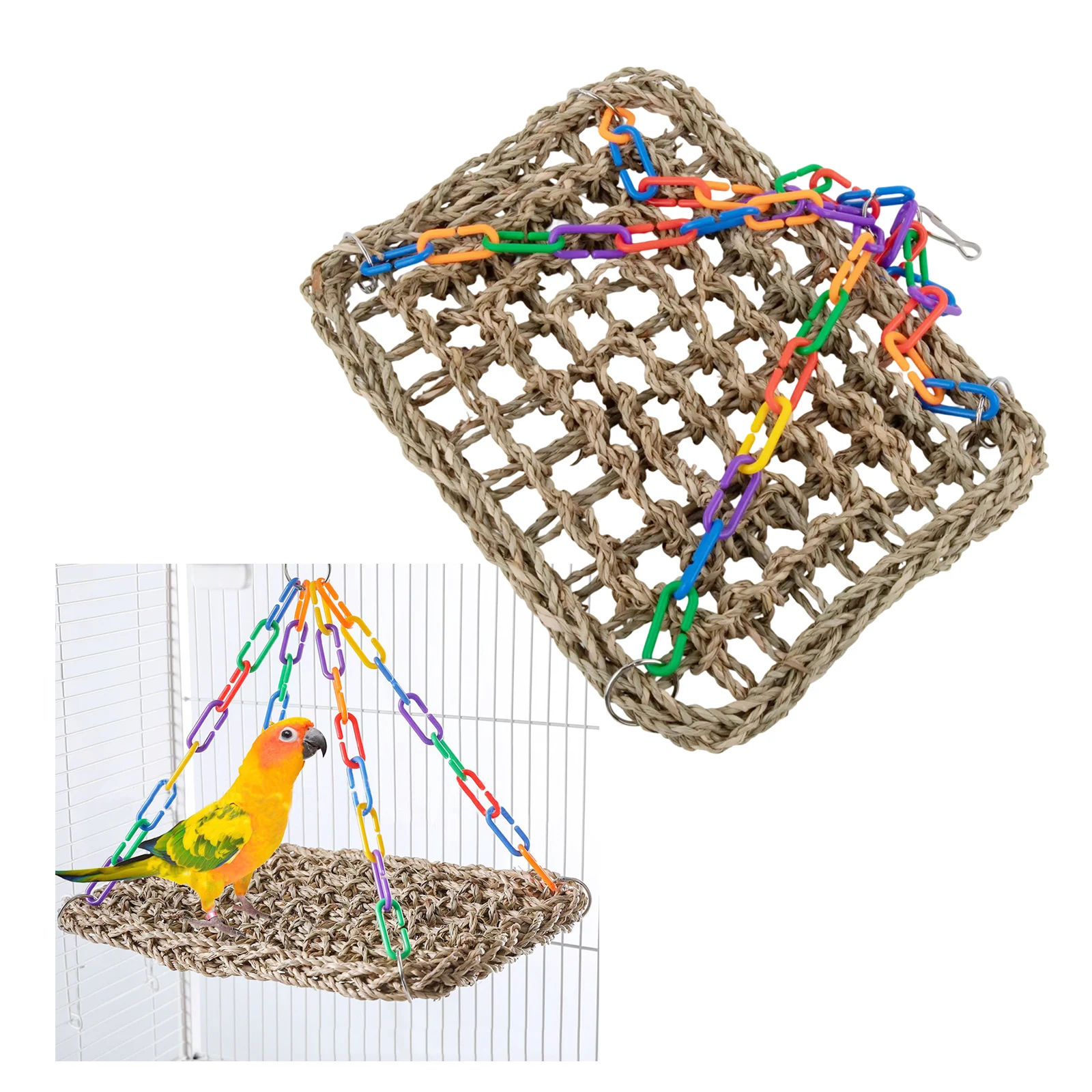 Climbing Platform Bird Swing Toys Bird Activity Promotes Well-being Safe For Birds Easy To Install Encourages Activity