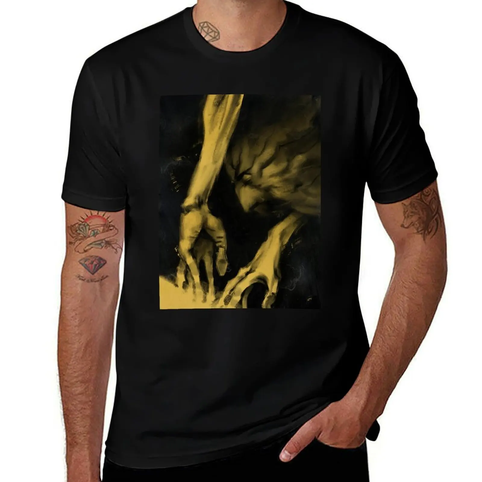 

Disco Elysium-интерфейсная футболка с художественным рисунком, мужские футболки, высококачественная роскошная брендовая футболка, мужская повседневная футболка