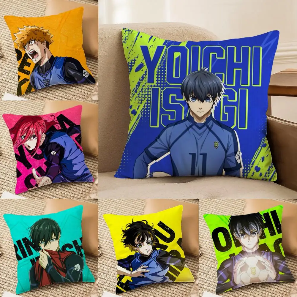 

Anime B-Blue Lock Cushion Cover Soft Plush Double-Sided Printed Sofa Pillow Cushion Cover | Cozy All-Season Durable Decor Gift