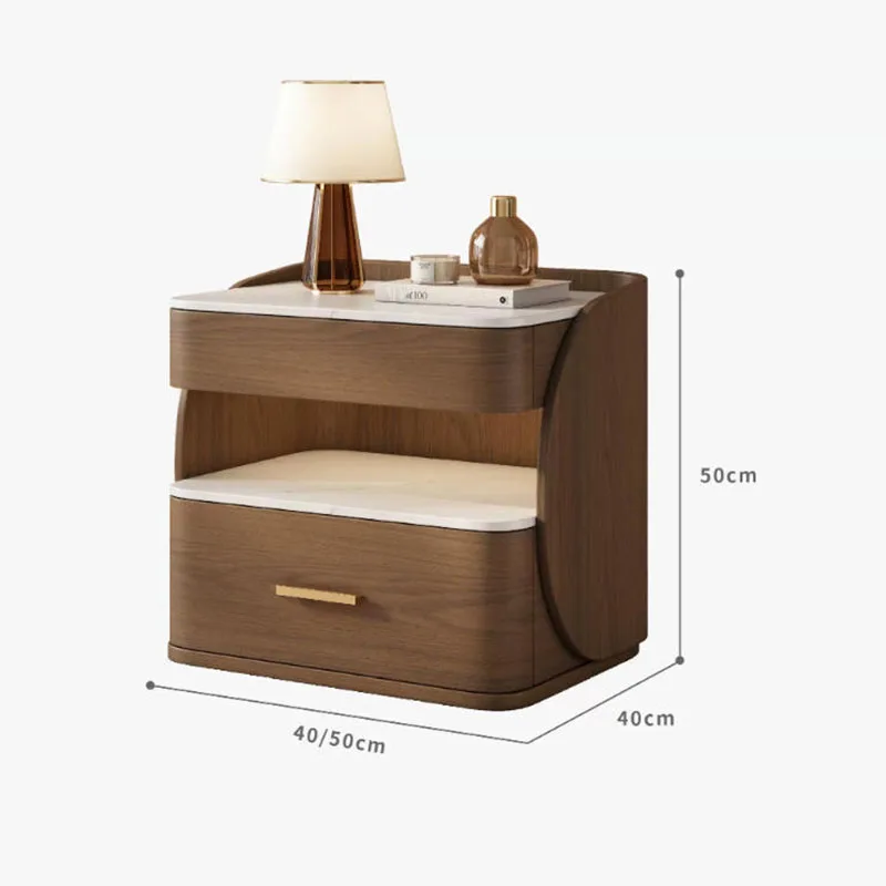 Italian Trendy Nightstand Vintage Luxury Modern Storage Bedside Table Display Nordic Table De Chevet Bedroom Furniture