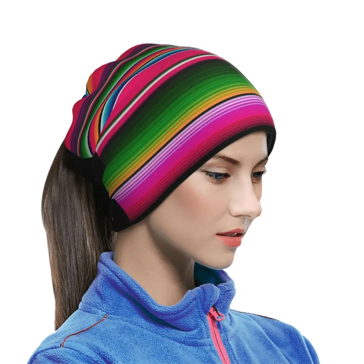 Mexican Blanket Striped Fiesta Serape Bandana Neck Gaiter Printed Wrap Scarf Running Balaclava Unisex Adult Winter
