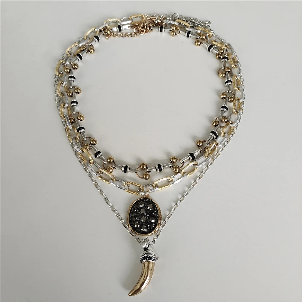 Ethnic Fashion Trends 2025 - Multilayer Indian Vintage Statement Animal Horn