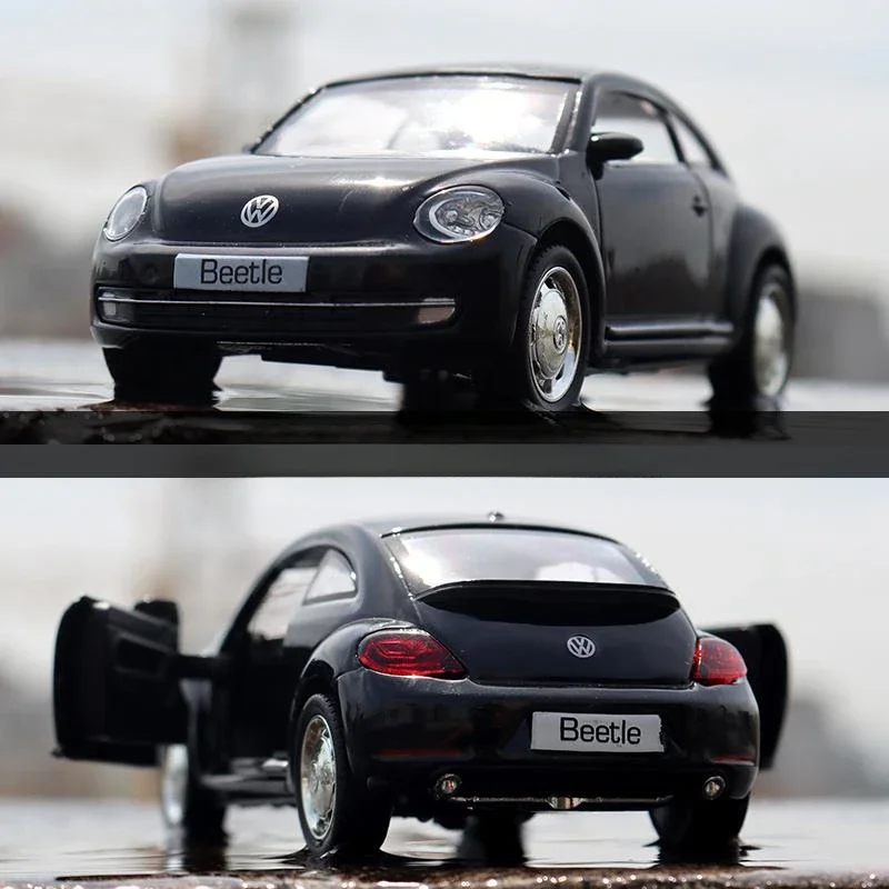 1:36 Nieuwe Volkswagen Kever Sedan Speelgoedauto Voor Kinderen Diecast Voertuig Miniatuur Model Pull Back Collectie Cadeau Boy