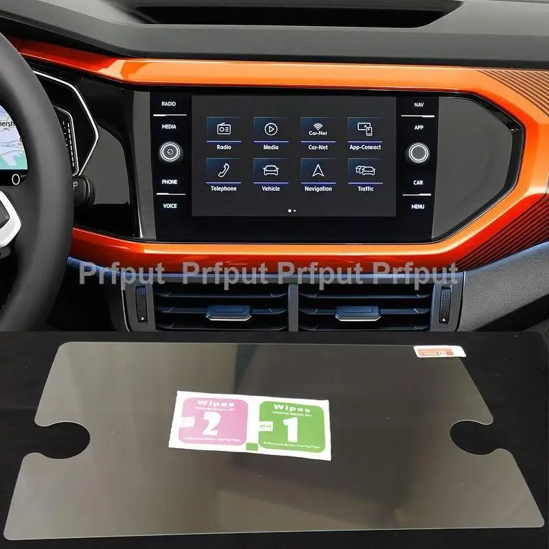 Car Navigator Screen Protector Tempered Glass For VW Volkswagen T-Cross 2023 2024 Touch Center Display Auto Interior