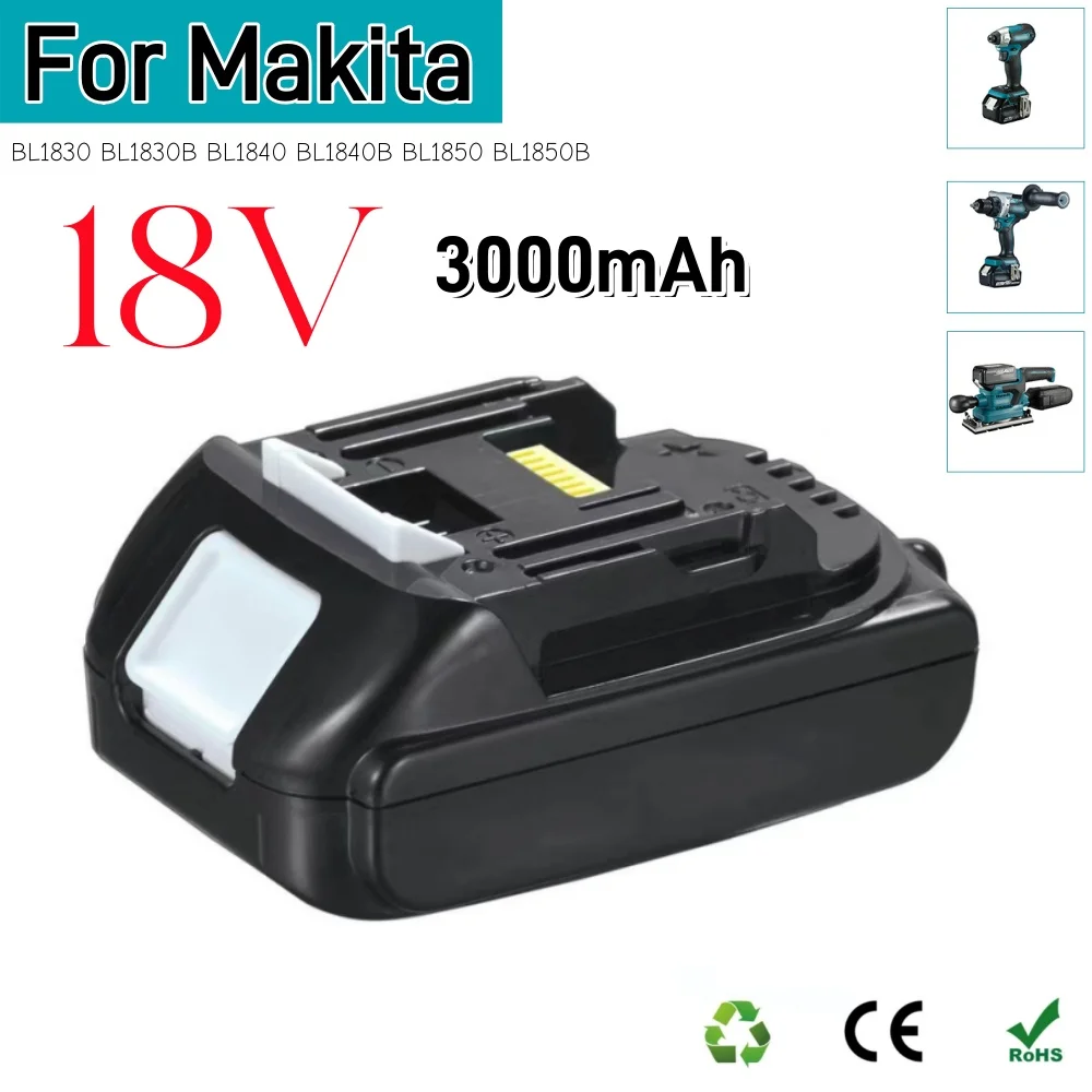 

Для Makita перезаряжаемая литий-ионная батарея 18 В 3,0 Ач BL1830 BL1840 BL1860 BL1890 Сменная батарея для электроинструмента