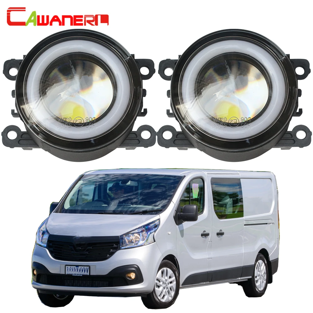 2 X Car Fog Light Assembly 30W 3000LM LED COB Angel Eye Daytime Running Lamp DRL H11 12V For Renault Trafic 3 III X82 2015-2020