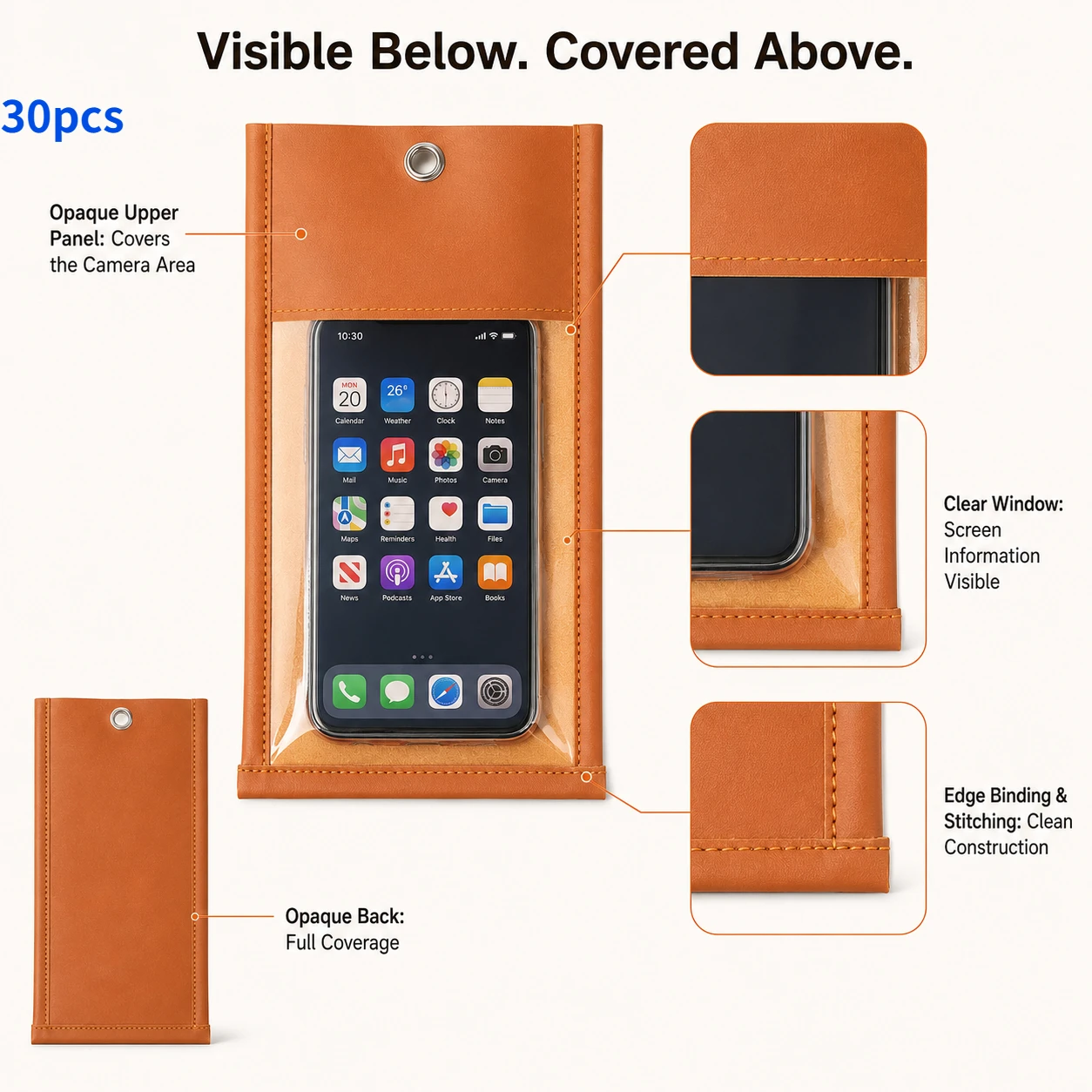 

30pcs Anti-camera Bag Reuse No Photo Video Allowed Bag Universal Phone Pouch Security Bags for Wedding Party Private Location