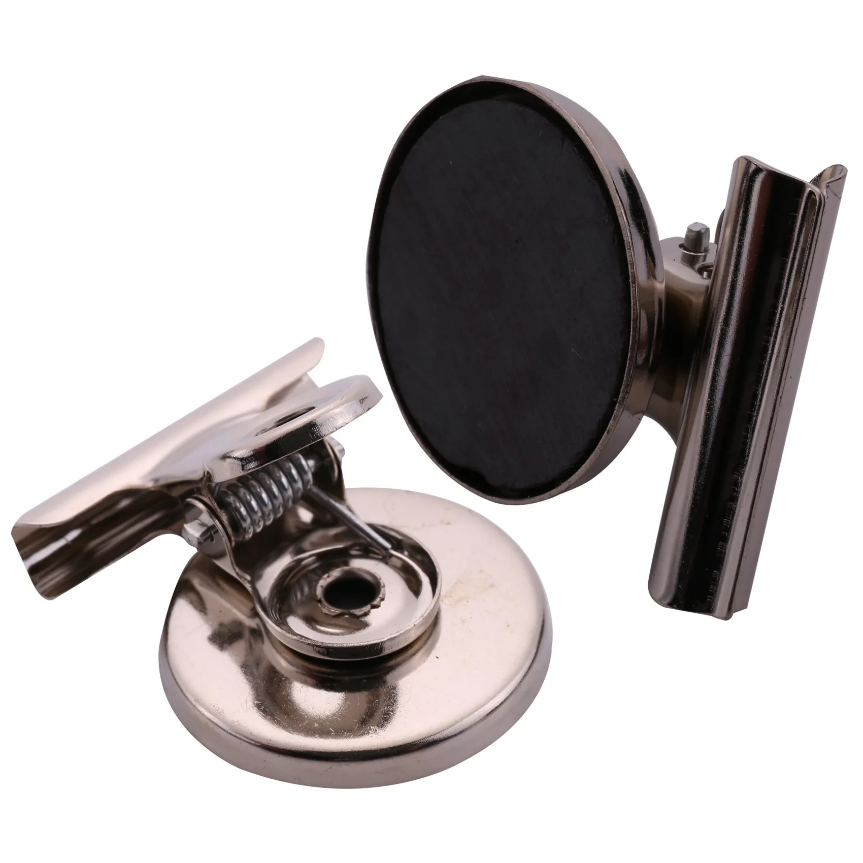 Prata Clip parede magnética para geladeira, nota Memo e titular da mensagem, 3cm, 5PCs