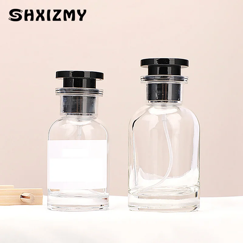 空の詰め替え可能な香水瓶,30ml,ガラス,円筒形,ポータブルトラベル香水噴霧器,サンプル容器