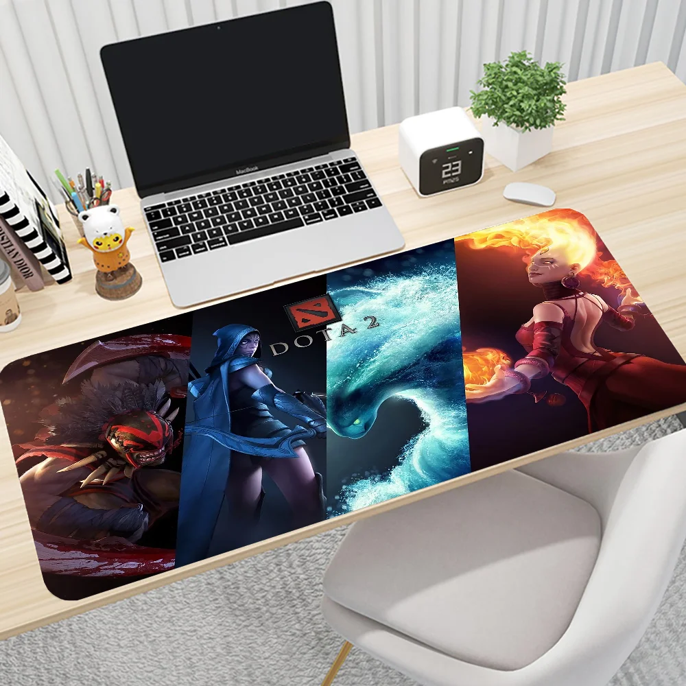 Hot Dota 2 Desk Mat Large HD Mousepad Home Computer Anime Girl Non Slip Keyboardpad Rubber Carpet Laptop Gaming Accessories Gift