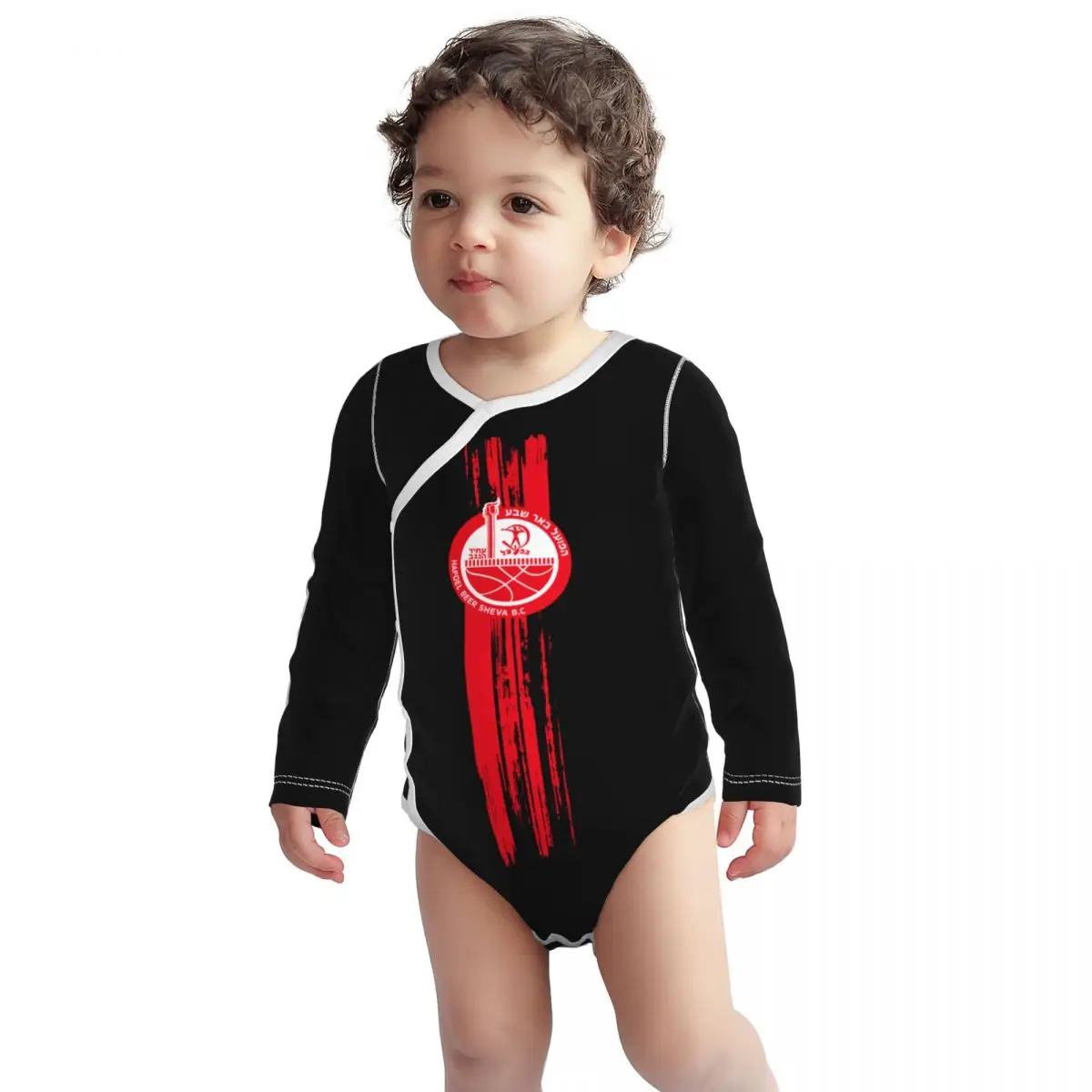 

Israel Hapoel Beer Sheva Bc Unisex Toddlers and Babies' Soft Thermal Long Sleeve Onesies Bodysuits Baby Romper