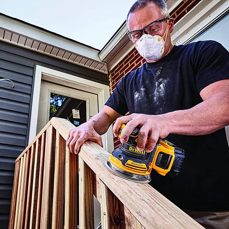 Imagem -05 - Dewalt Dcw210b Lixadeira Orbital Brushless Bateria de Lítio 20v Polegada Vibração Handheld Polimento Lixadeira para Trabalhar Madeira 8000 1212000opm