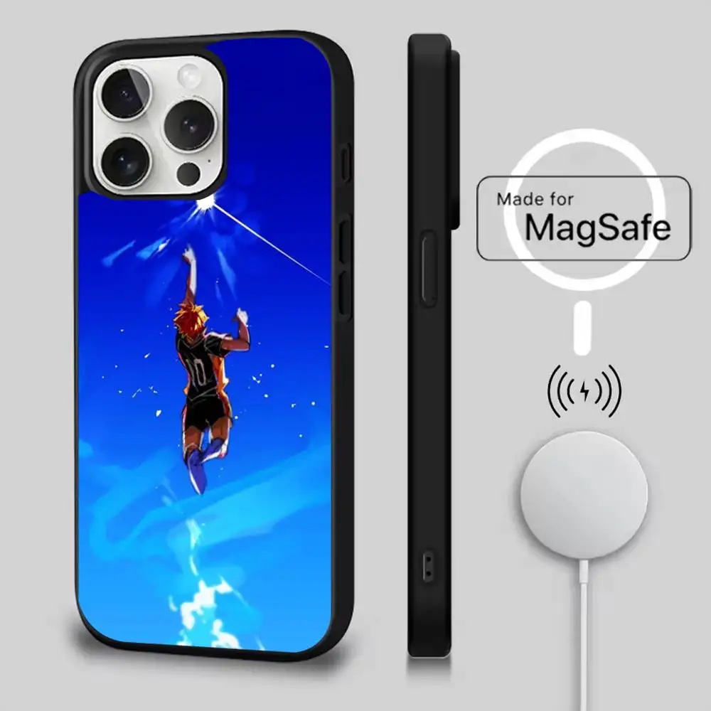 حافظة هاتف أنيمي H-Haikyuu Karasuno لهاتف آيفون 17,16,15,14,13,12,11,Pro,Max,Plus,Mini,SE4,E شحن لاسلكي مغناطيسي Magsafe #3