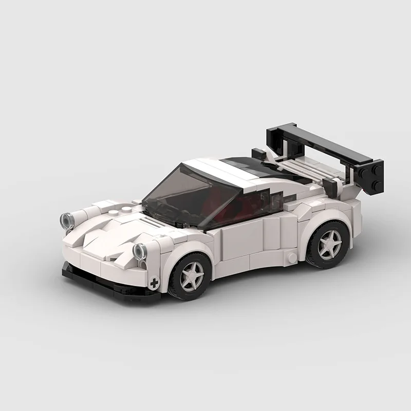 MOC White Sports Cars Building Blocks Bricks DIY Sets Gifts Toys For Boys & Girls & Adults 307PCS