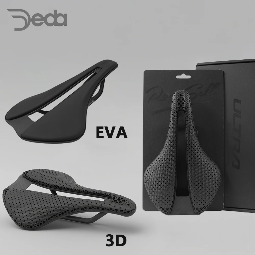 

DEDA Ultralight 3D Printed Bike Saddle Full Carbon Shell & Rail EVA Hollow Design for MTB/Road Racing, 245x145mm Bike Accessorie