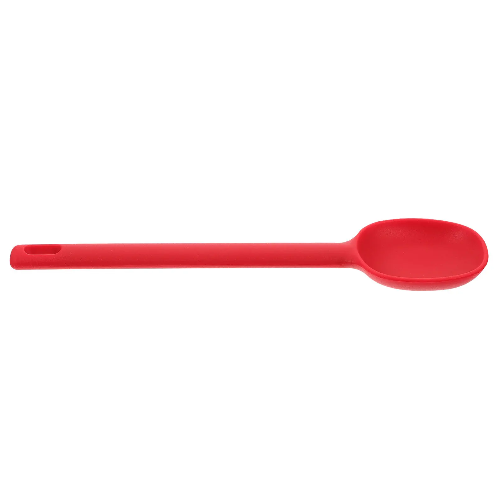 

1Pcs Silicone Soup Spoon Smooth Edge Kitchen Ladle Multipurpose Stirring Scoop Household Use Easy Clean