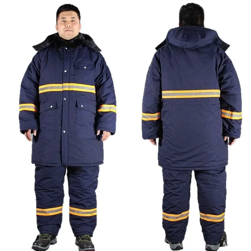 Winter thickened cold storage overalls cotton-padded clothes cotton overalls men's labor insurance clothes