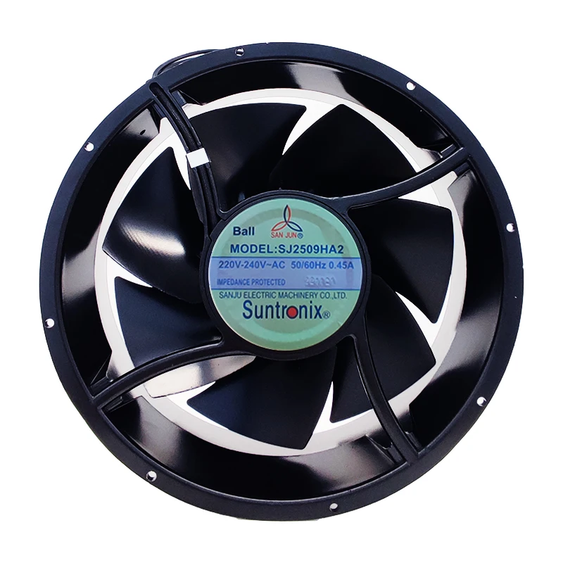 SJ2509HA3 AC Axial Cooling Fan SJ2509HA1 AC110V SJ2509HA2 AC220V 254×254×89mm 99W 0.45A Industrial Ventilation Exhaust Fan