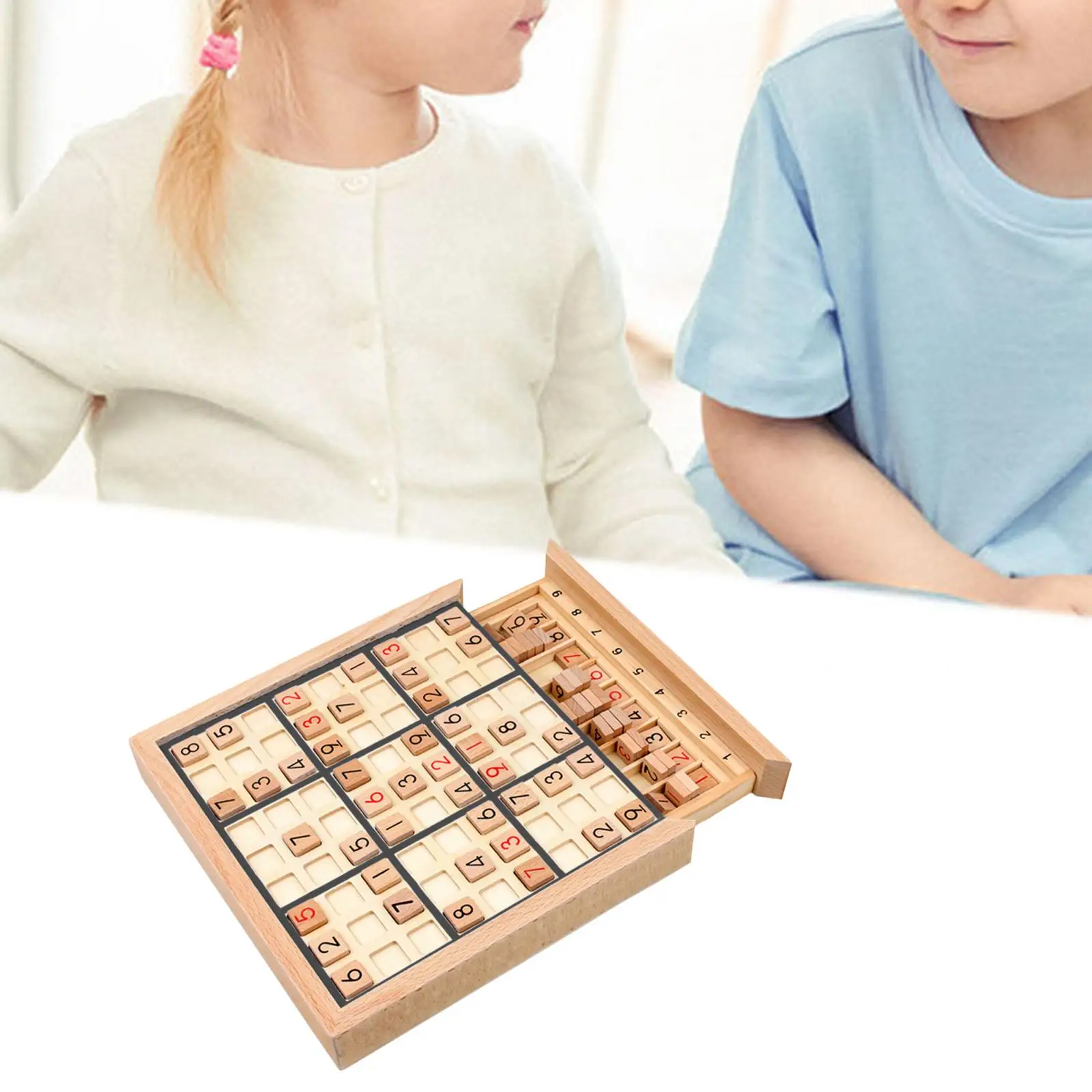 Drewniana tablica Sudoku inteligencja Montessori szachy zabawki puzzle gra komputerowa łamigłówka przenośna zabawka matematyczna dla dzieci gra rodzinna