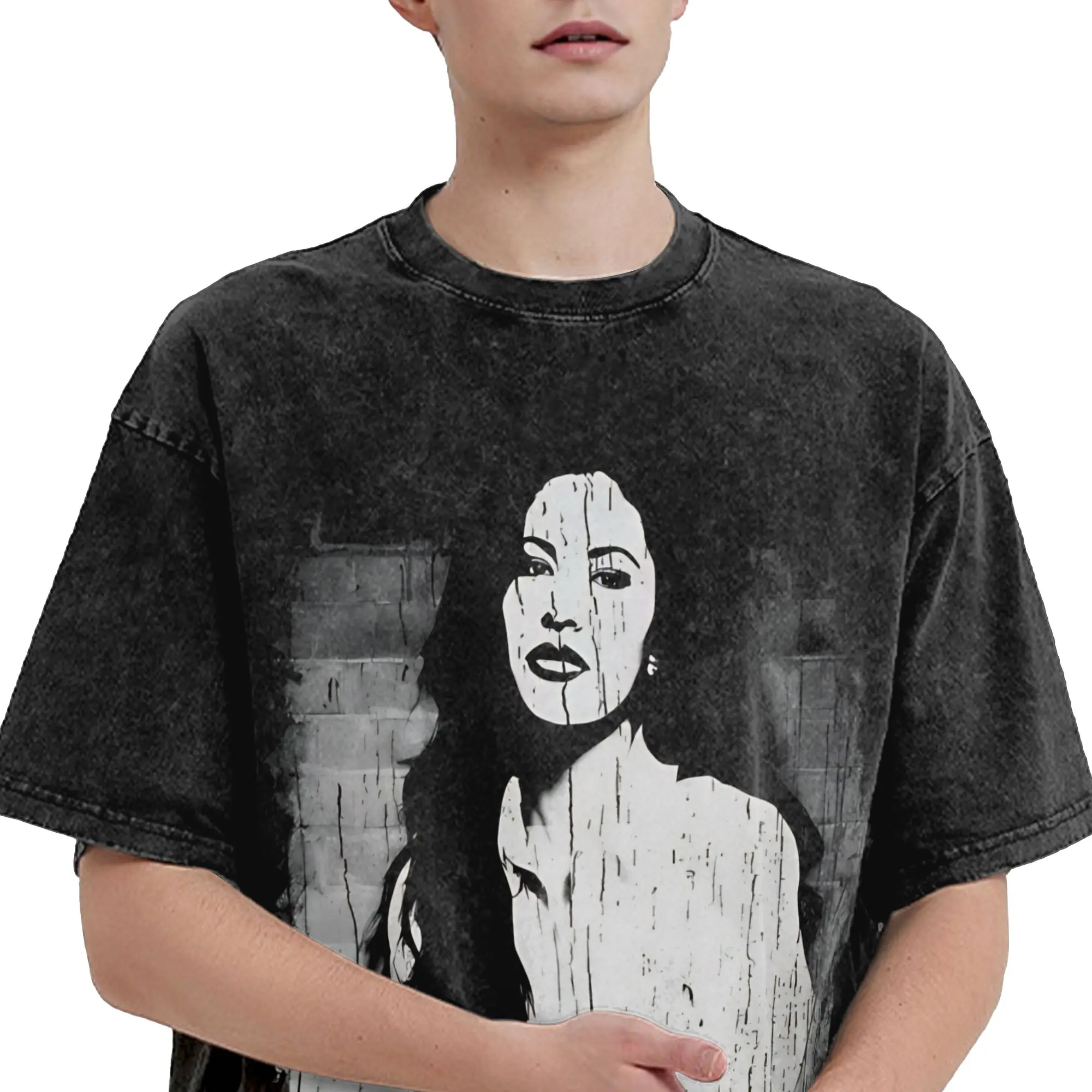Selena Quintanilla Washed T Shirt Streetwear Hip Hop Vintage T-Shirt  Tees for Men Women Short Sleeve Oversize