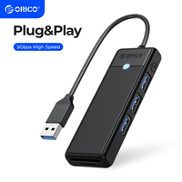 ORICO USB 3.0 Hub USB Adapter Port Extender SD/TF Card Reader PD100w Charging Port Compatible With PC Laptop 5Gbps hub