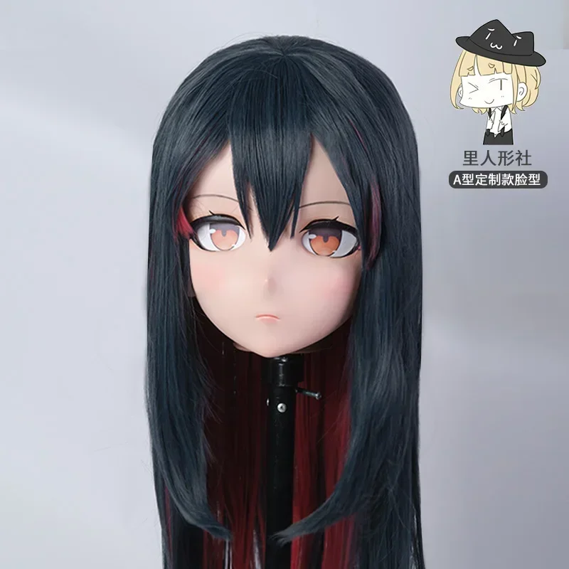 (Li Mask-117) Doce menina bjd resina cabeça máscara personalizado cosplay japão anime silicone kigurumi máscara cruz vestir lolita boneca