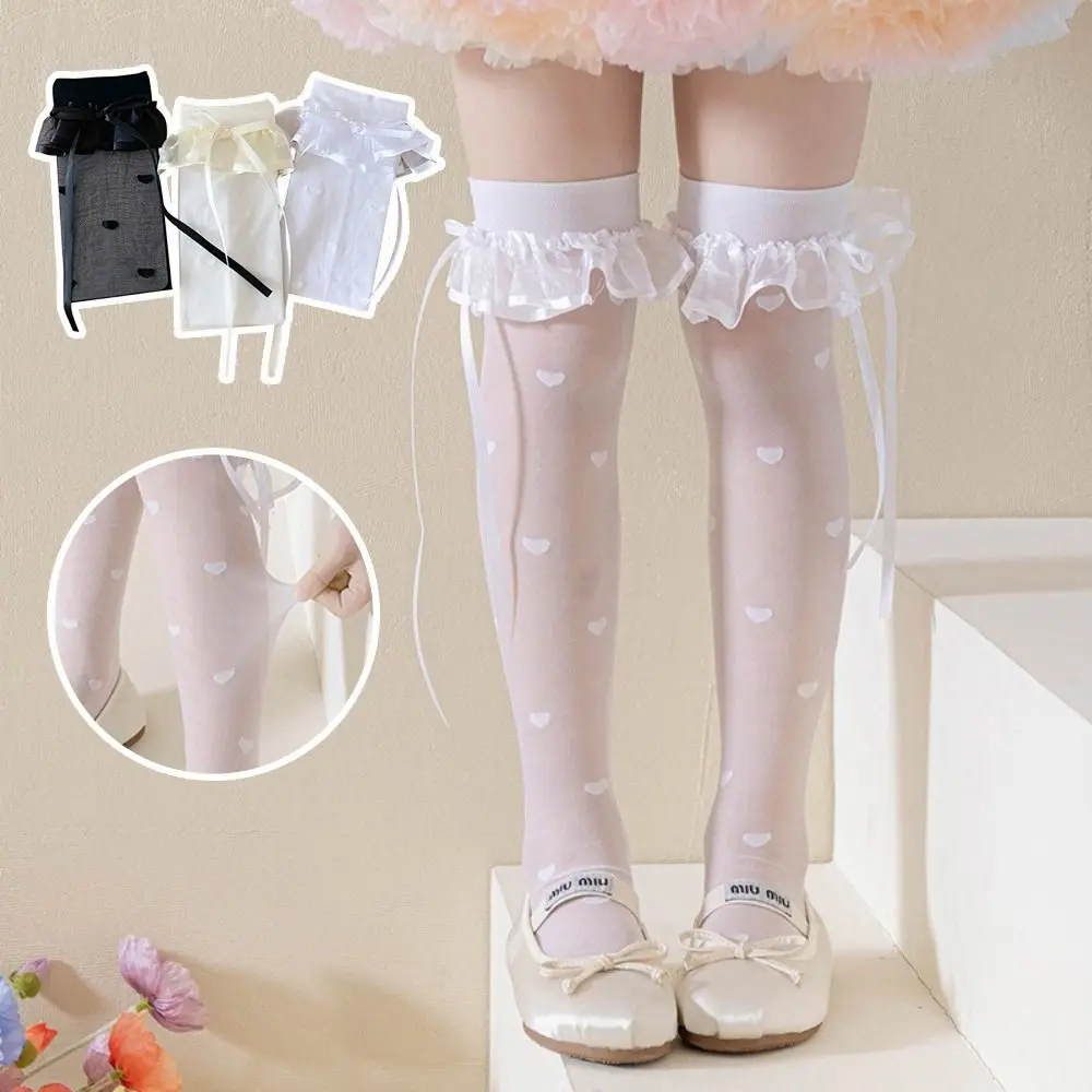 

Baby Dress Nylon Lolita Sock Lace Bowknot Bowknot Stockings Kids Knee High Stocking