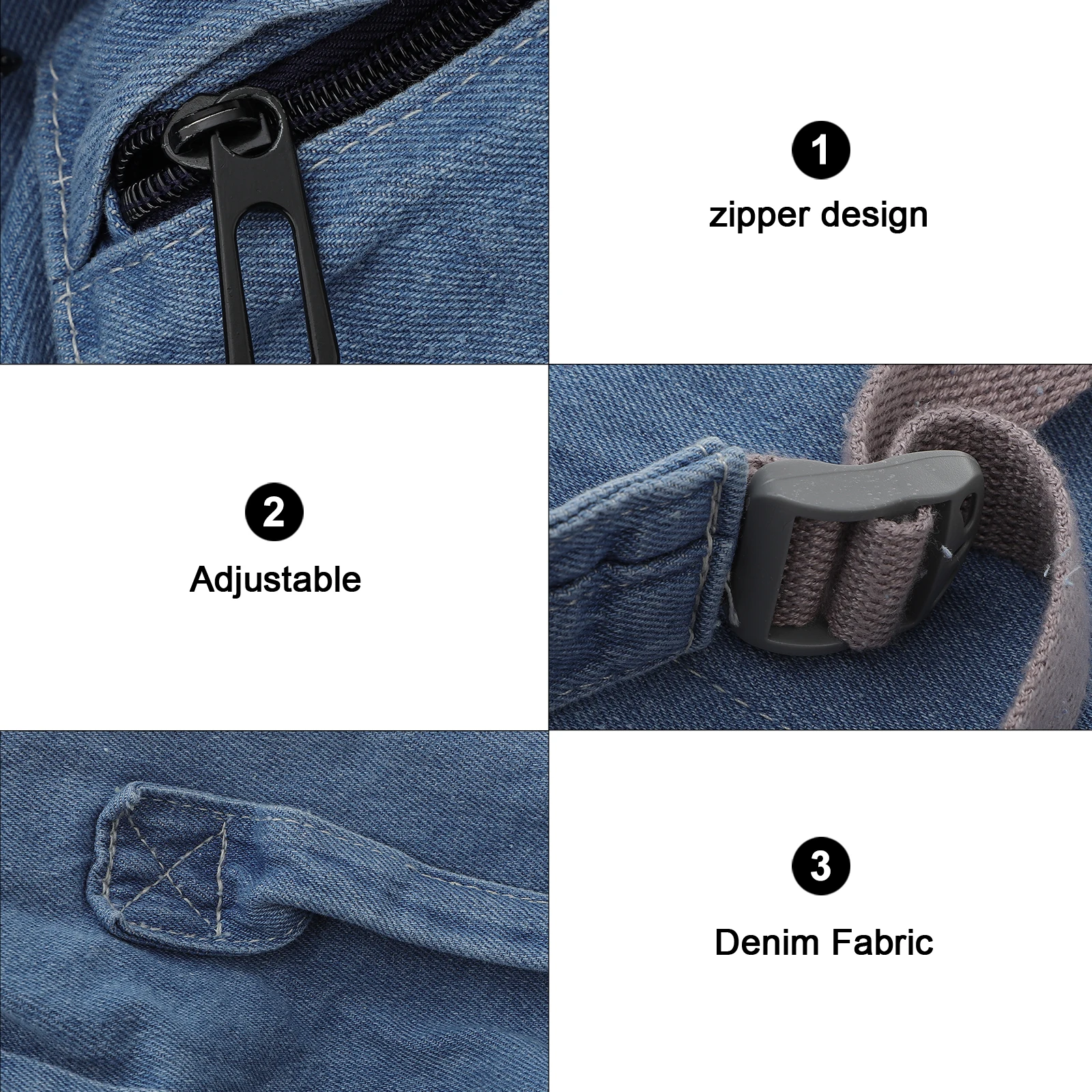 

1Pcs Denim Backpack Retro Casual Satchel Light Travel Bag Strap Color Random Multifunctional Portable Wear Resistant