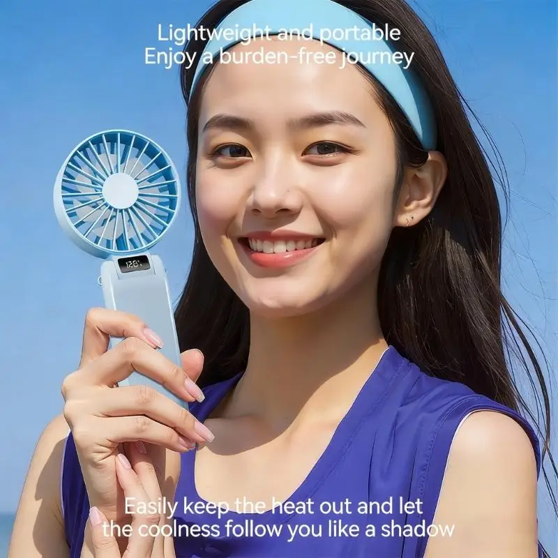 Quiet Individual Fan with Flexible Bracket Rechargeable Handheld Fan Suitable for Desk Car or Outdoor Activity