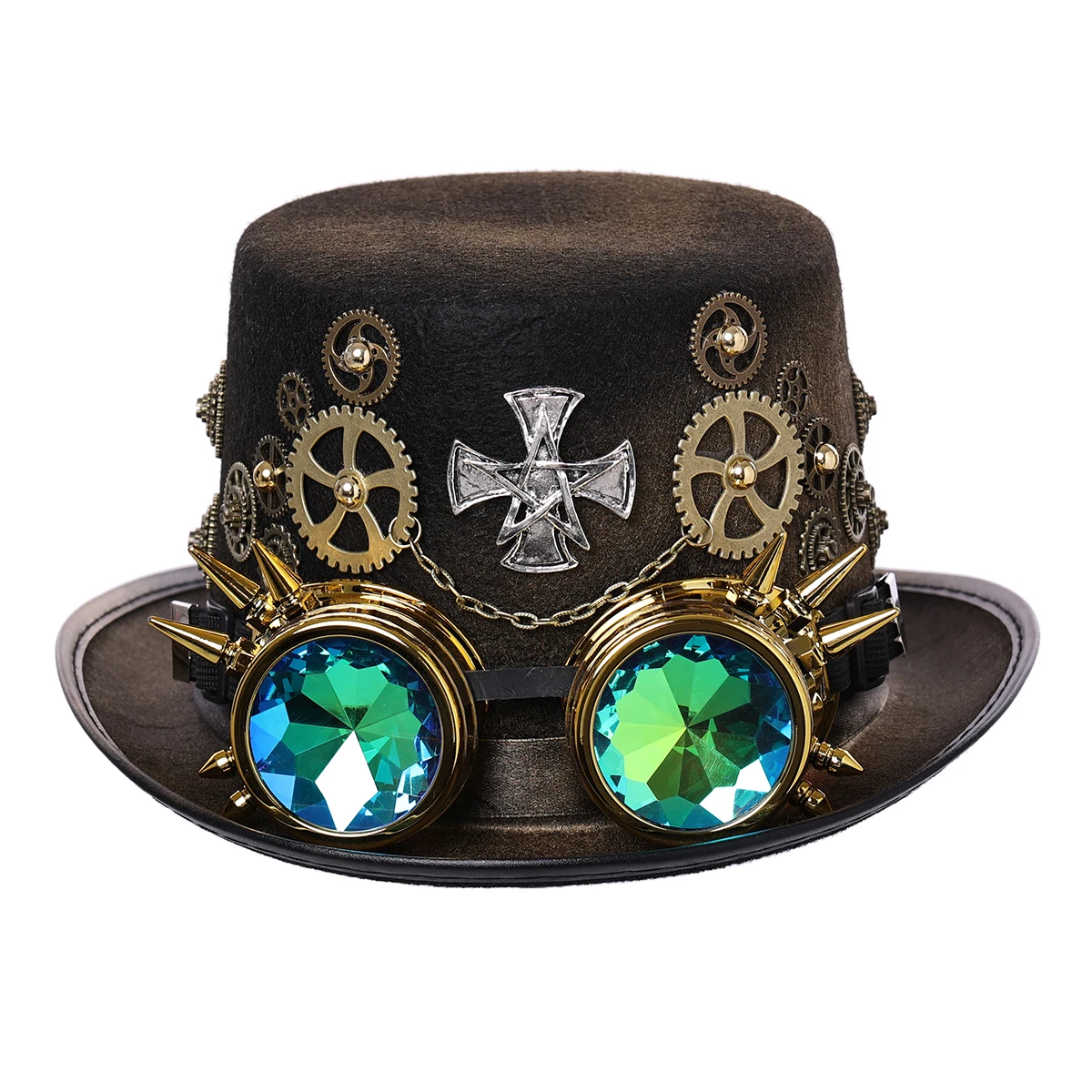 

Fashion Steampunk Top Hat Women Men Goggles Cocktail Party Head Wear